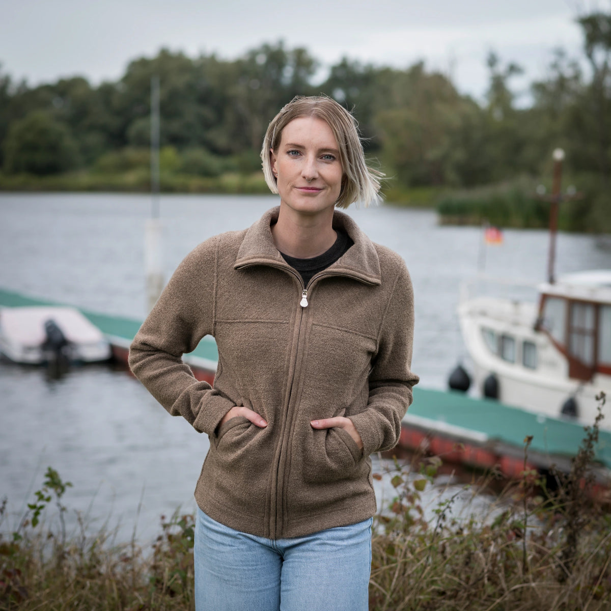 Jacke leicht mit Kragen