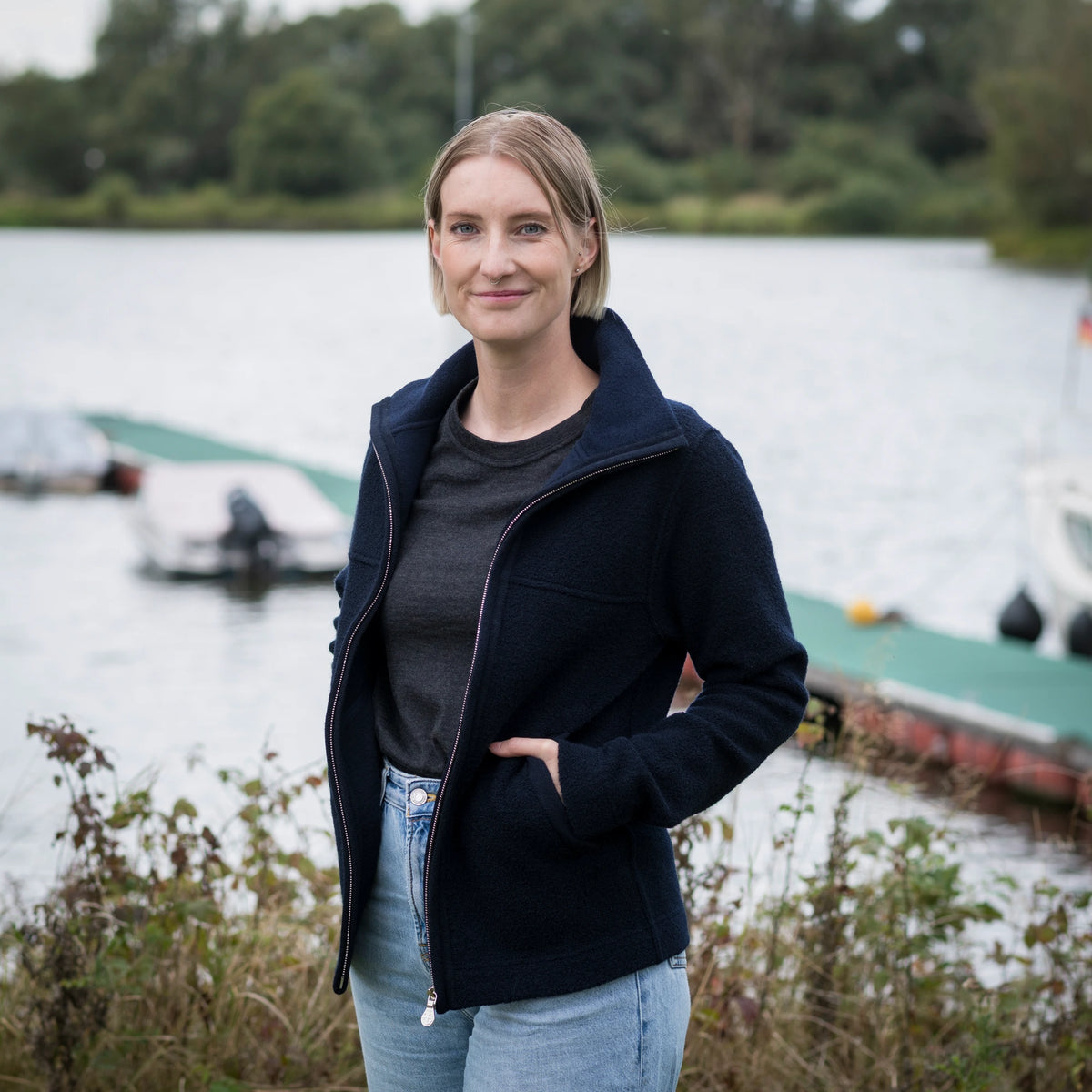 Jacke leicht mit Kragen