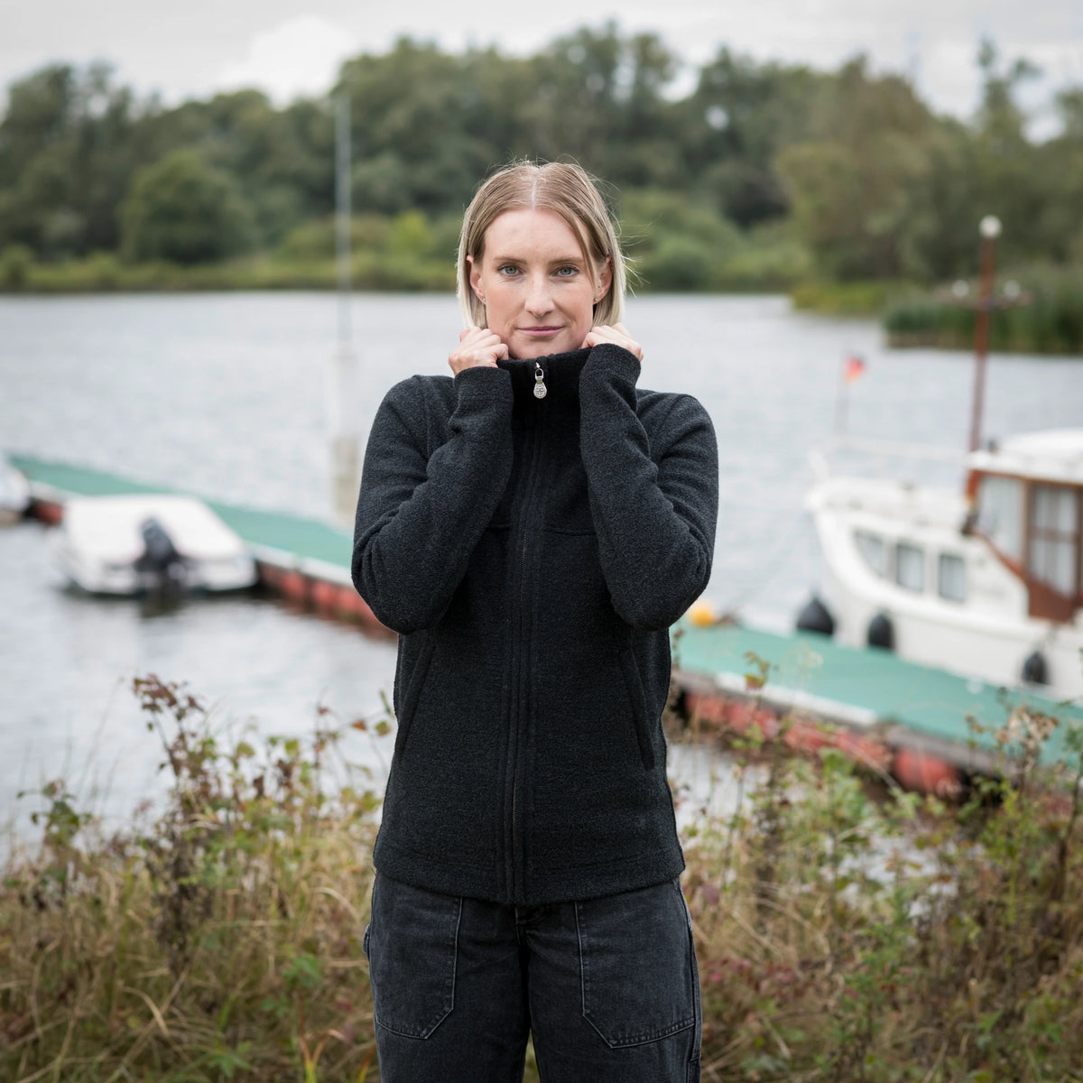 Jacke leicht mit Kragen